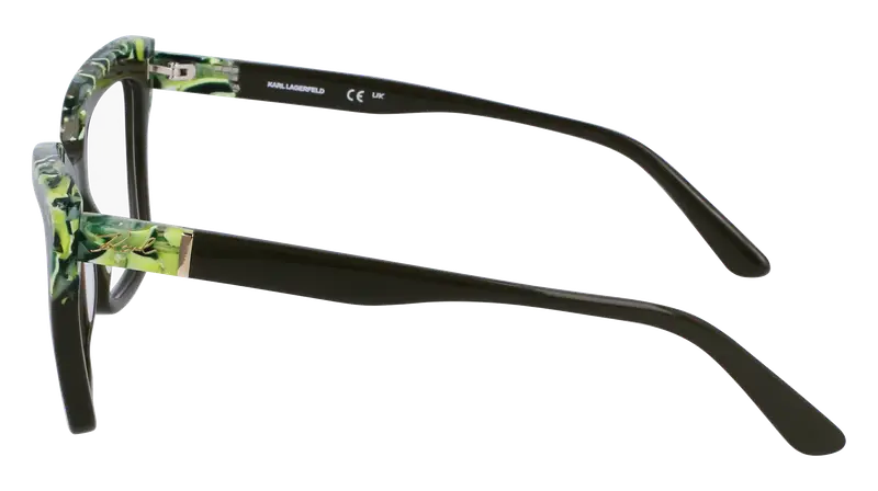 Karl Lagerfeld Donna KL6130 309 Montature da vista Acetato Verde Squadrata Normale Normale miniatura 3