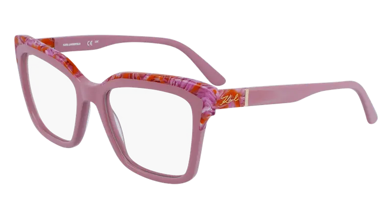 Karl Lagerfeld Donna KL6130 618 Montature da vista Acetato Rosa  Squadrata Normale Normale