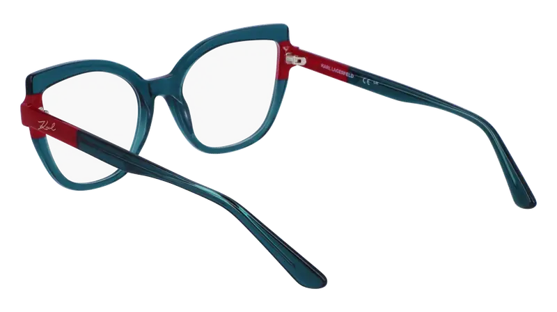 Karl Lagerfeld Donna KL6132 317 Montature da vista Acetato Verde Cat Eye Normale Normale miniatura 2