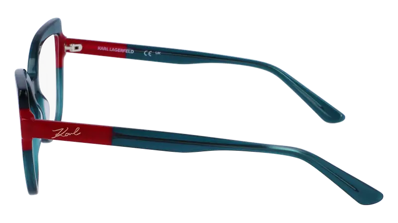 Karl Lagerfeld Donna KL6132 317 Montature da vista Acetato Verde Cat Eye Normale Normale miniatura 3