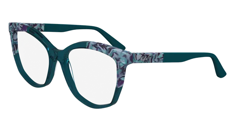 Karl Lagerfeld Donna KL6154 434 Montature da vista Acetato Blu  Squadrata Normale Normale