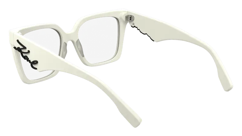 Karl Lagerfeld Donna KL6170 105 Montature da vista Acetato Bianco Squadrata Normale miniatura 2