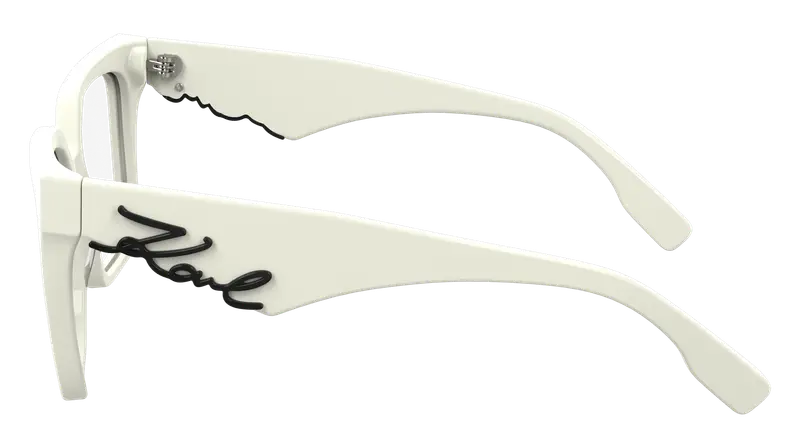Karl Lagerfeld Donna KL6170 105 Montature da vista Acetato Bianco Squadrata Normale miniatura 3
