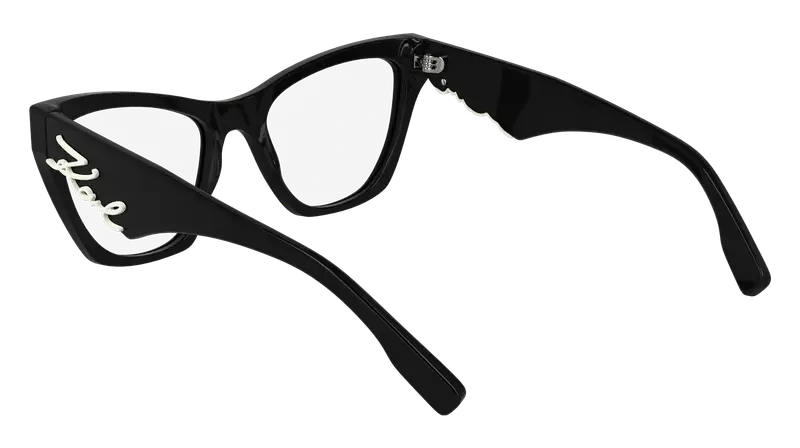Karl Lagerfeld Donna KL6171 001 Montature da vista Acetato Nero Cat Eye Normale miniatura 2