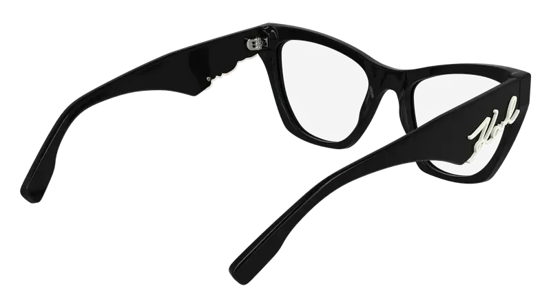 Karl Lagerfeld Donna KL6171 001 Montature da vista Acetato Nero Cat Eye Normale miniatura 3