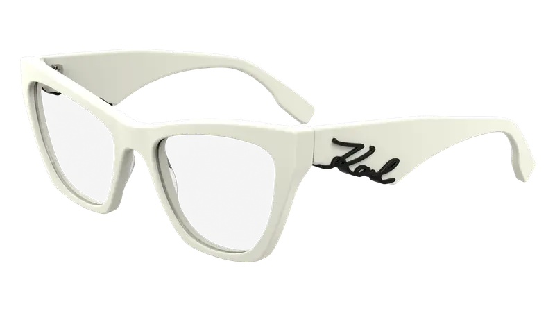 Karl Lagerfeld Donna KL6171 105 Montature da vista Acetato Bianco Cat Eye Normale