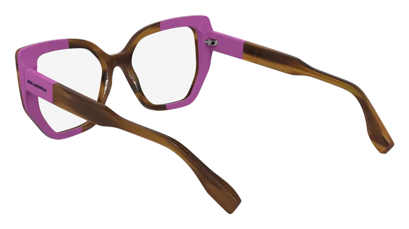 Karl Lagerfeld Donna KL6174 234 Montature da vista Acetato Marrone Cat Eye Normale miniatura 2