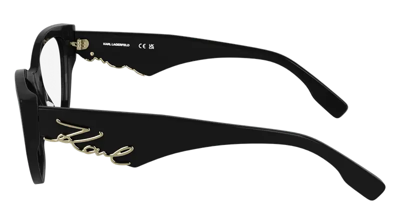 Karl Lagerfeld Donna KL6189 001 Montature da vista Acetato Nero Cat Eye Normale miniatura 2