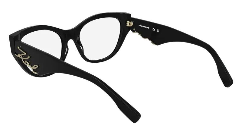Karl Lagerfeld Donna KL6189 001 Montature da vista Acetato Nero Cat Eye Normale miniatura 3