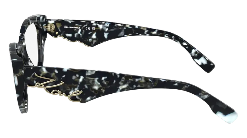 Karl Lagerfeld Donna KL6189 016 Montature da vista Acetato Nero Cat Eye Normale miniatura 2