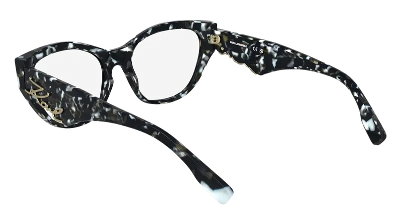 Karl Lagerfeld Donna KL6189 016 Montature da vista Acetato Nero Cat Eye Normale miniatura 3