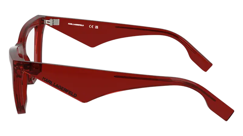 Karl Lagerfeld Donna KL6195 600 Montature da vista Bio-iniettato Rosso Cat Eye Normale miniatura 2