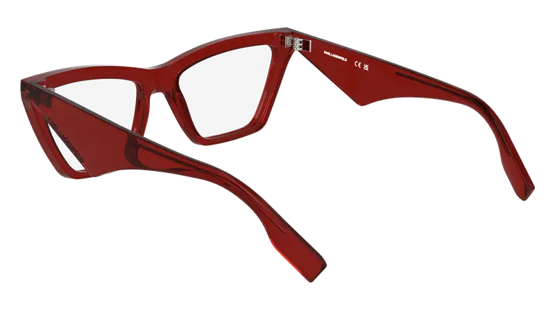 Karl Lagerfeld Donna KL6195 600 Montature da vista Bio-iniettato Rosso Cat Eye Normale miniatura 3