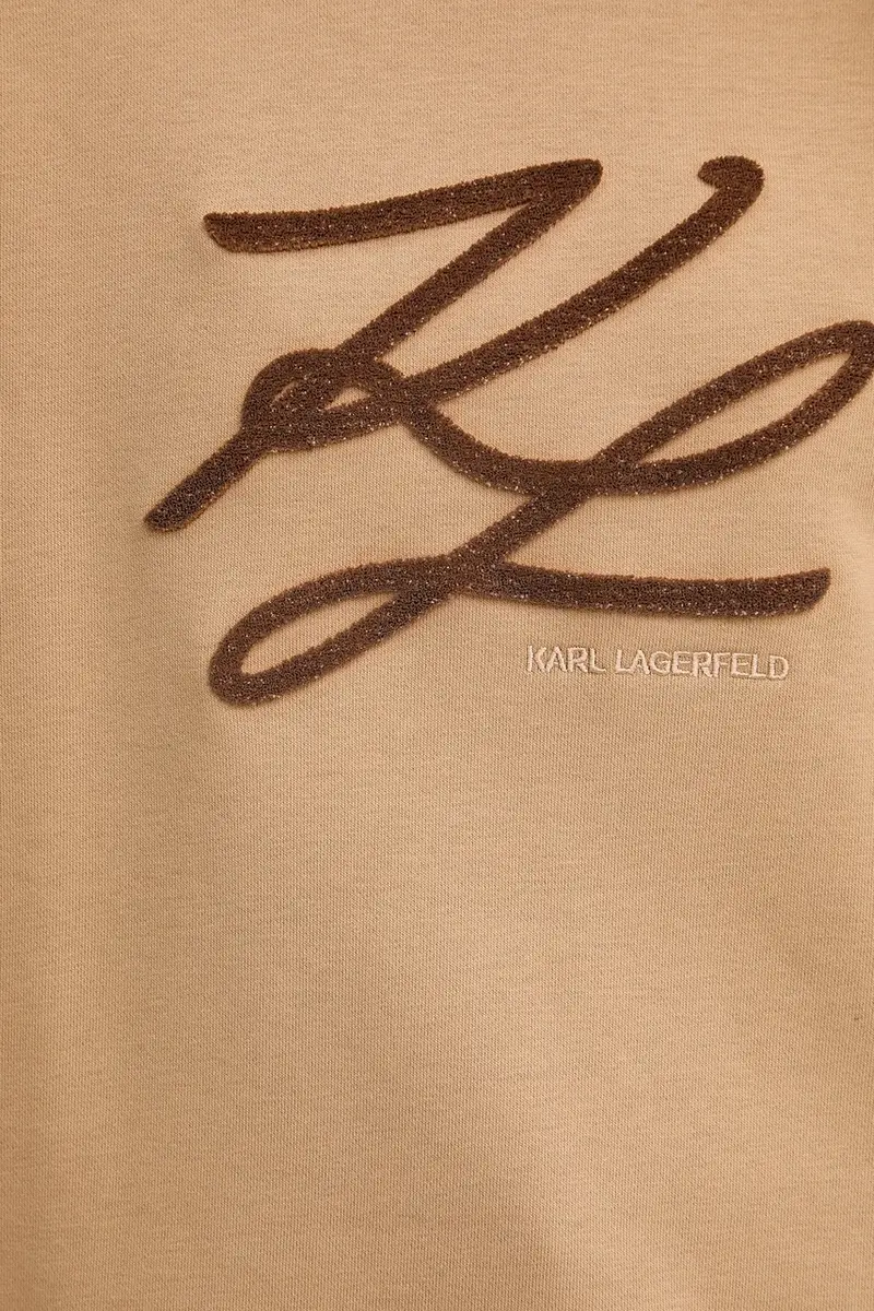 felpa donna colore beige con cappuccio con applicazione A3W20008 miniatura 5