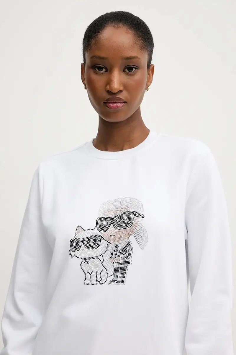 felpa donna colore bianco A3W20069 miniatura 4