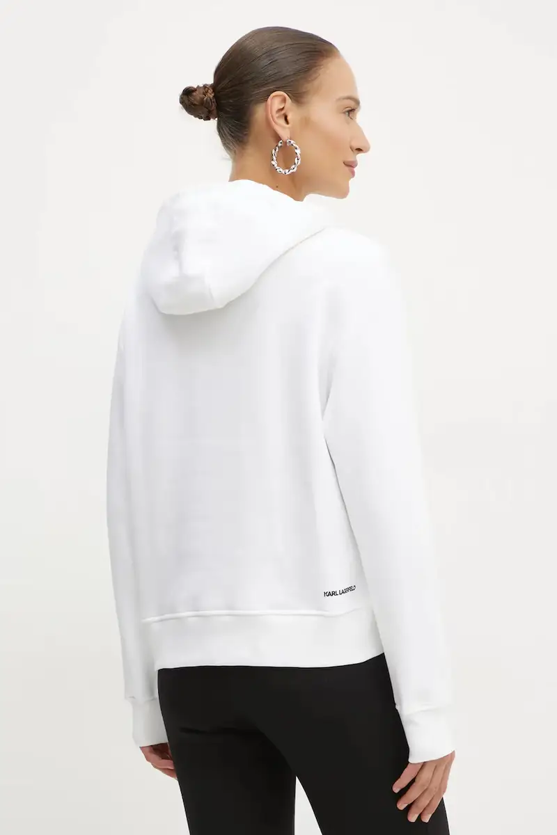 felpa donna colore bianco con cappuccio A1W20083 miniatura 3