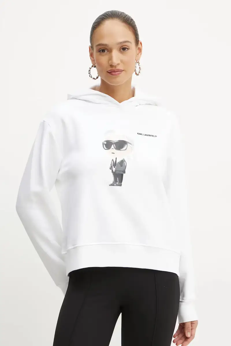 felpa donna colore bianco con cappuccio A1W20083