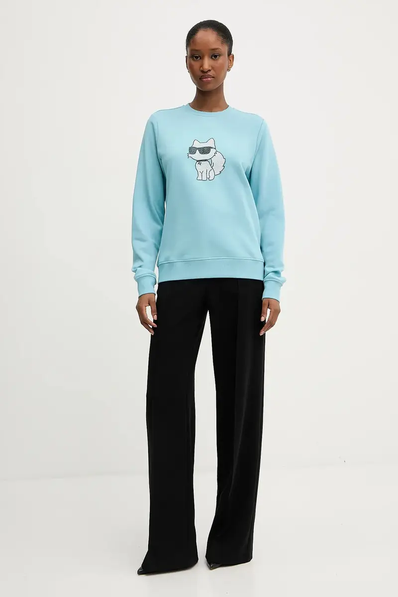 felpa donna colore blu A3W20066 miniatura 2