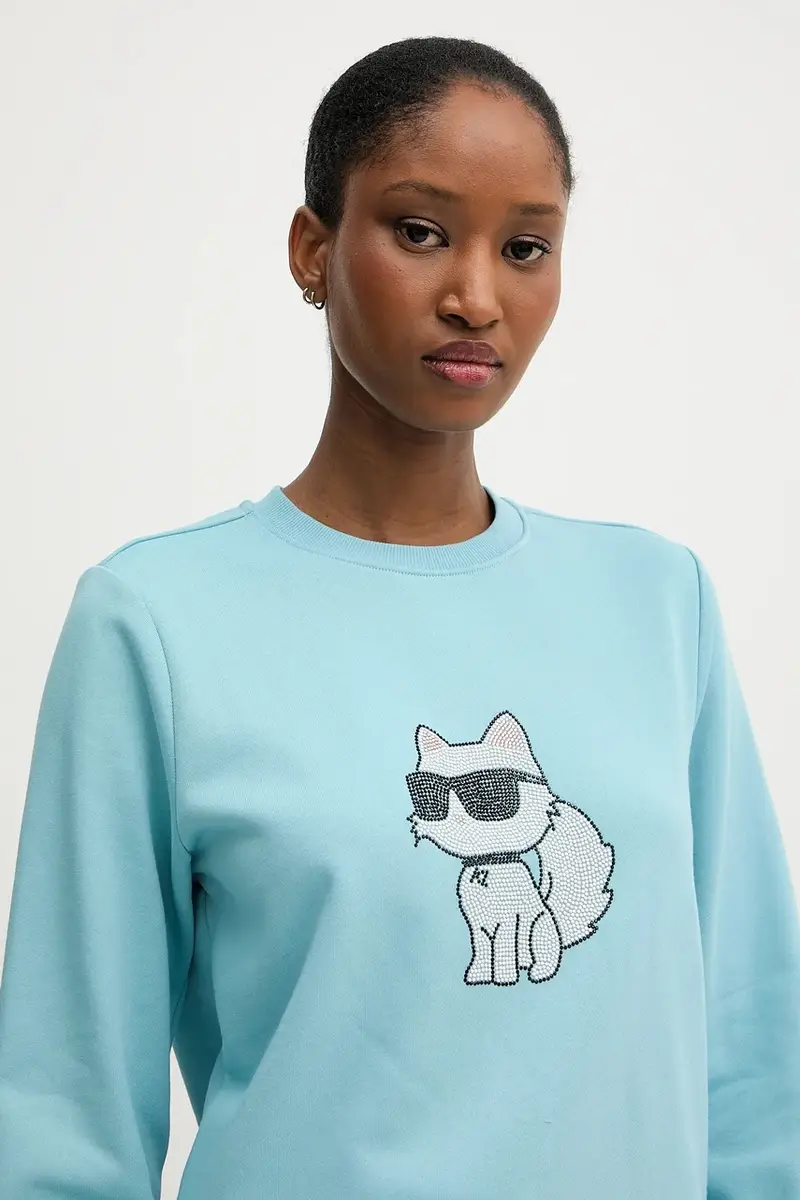 felpa donna colore blu A3W20066 miniatura 4