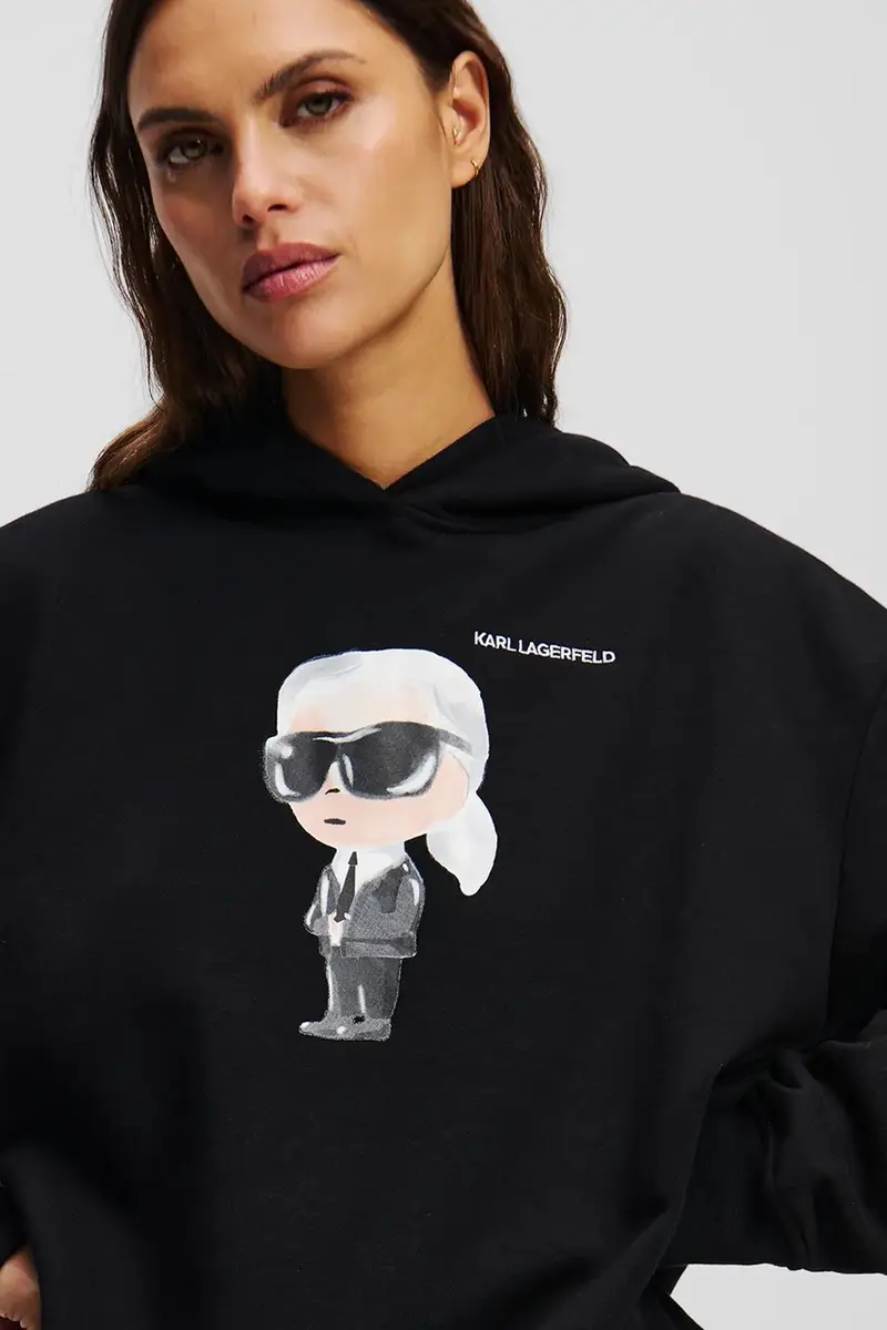 felpa donna colore nero con cappuccio A1W20083 miniatura 3