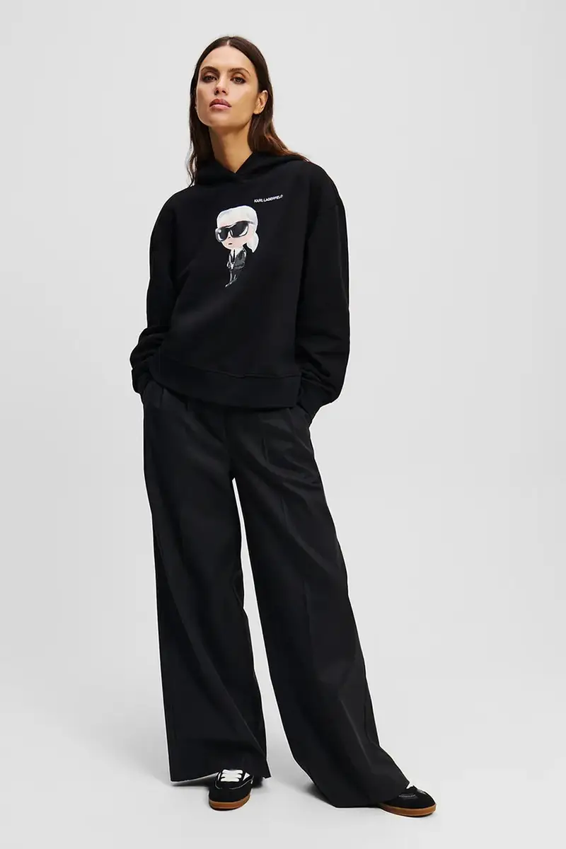 felpa donna colore nero con cappuccio A1W20083 miniatura 4