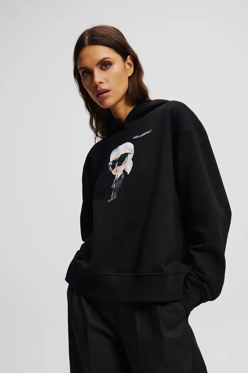 felpa donna colore nero con cappuccio A1W20083