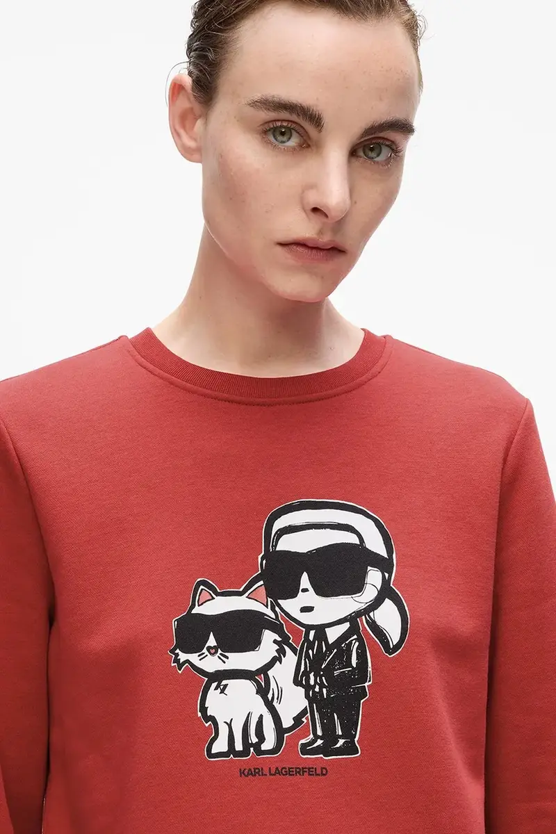 felpa donna colore rosso A4W20045 miniatura 3