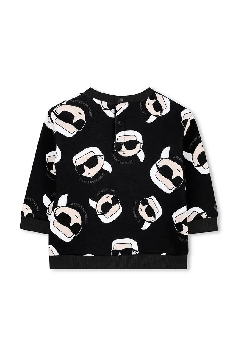 felpa in cotone bambino/a colore nero Z30666 miniatura 3