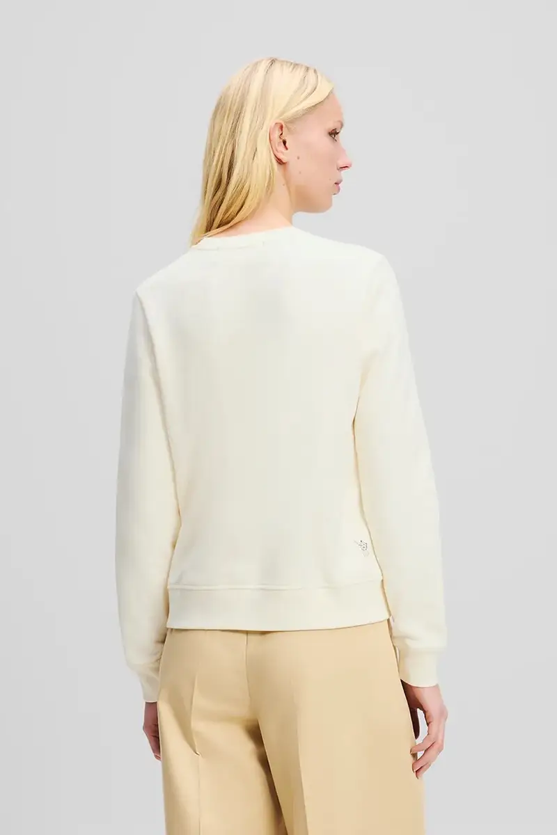 felpa in cotone donna colore beige A2W20057 miniatura 2