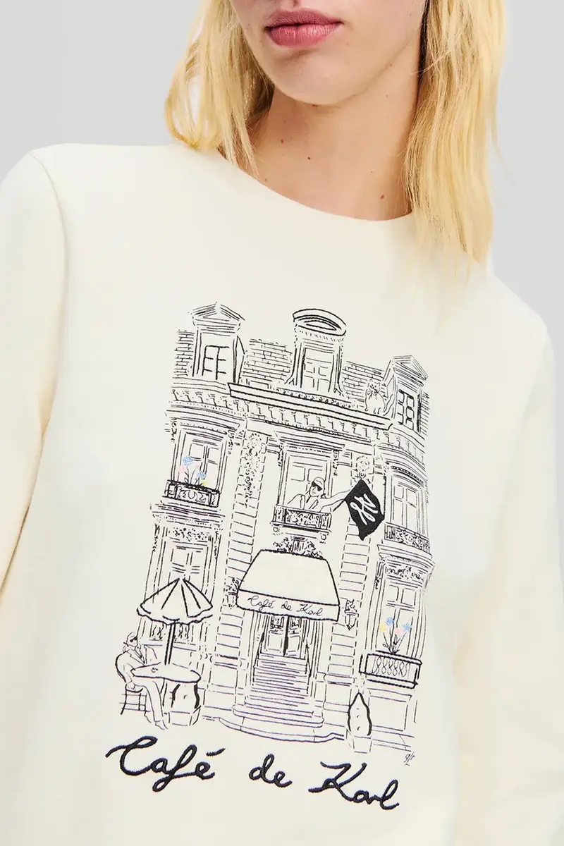 felpa in cotone donna colore beige A2W20057 miniatura 3