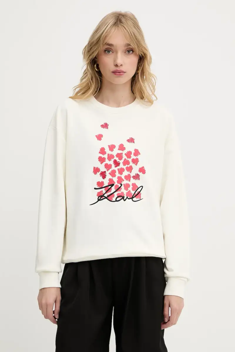 felpa in cotone donna colore beige A3W20006