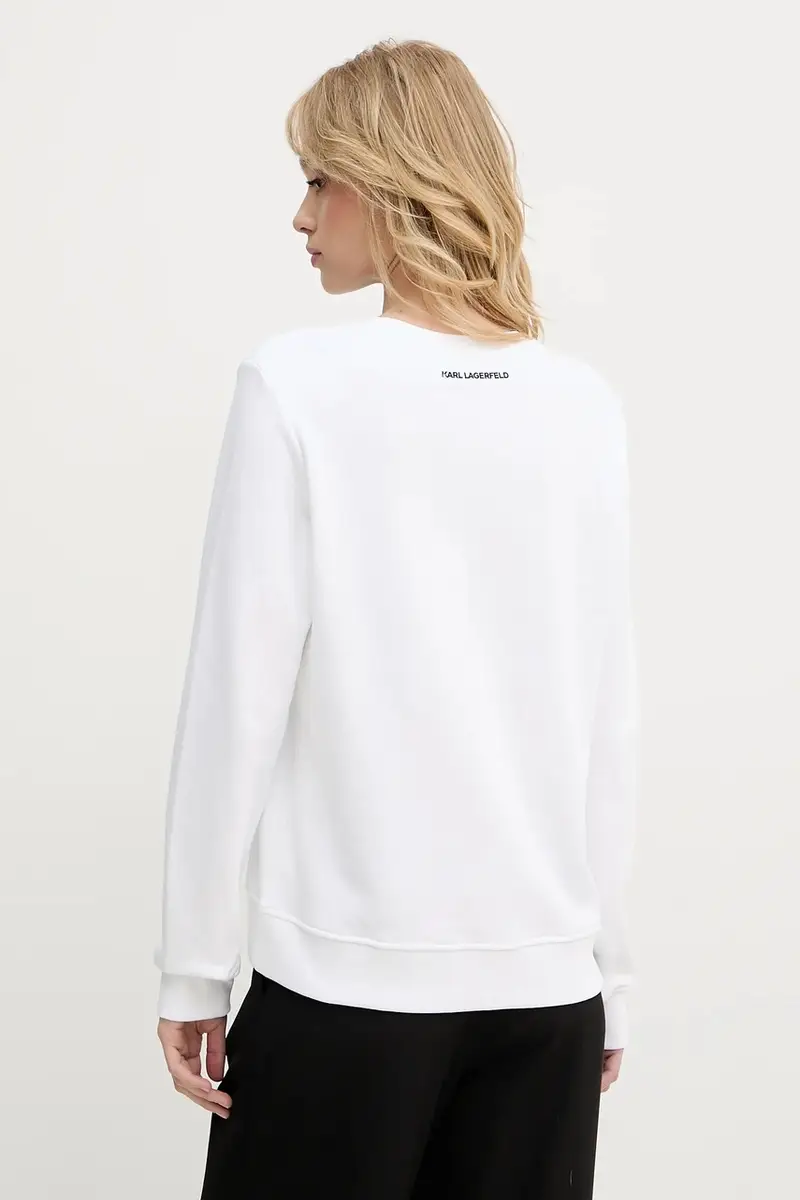 felpa in cotone donna colore bianco A3W20056 miniatura 3