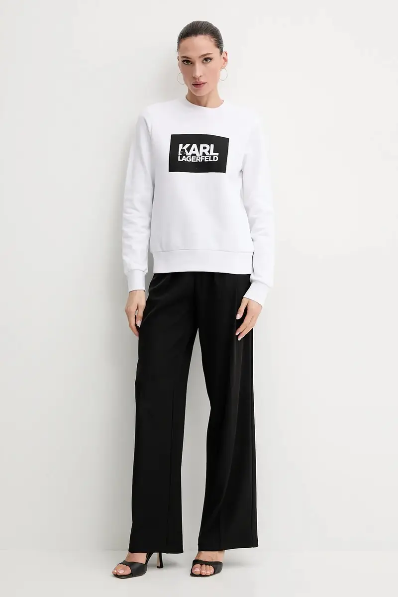 felpa in cotone donna colore bianco ASW20006 miniatura 2