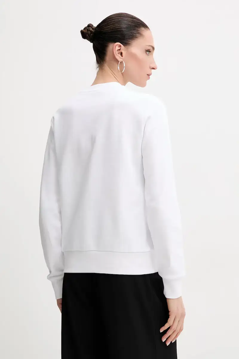 felpa in cotone donna colore bianco ASW20006 miniatura 3