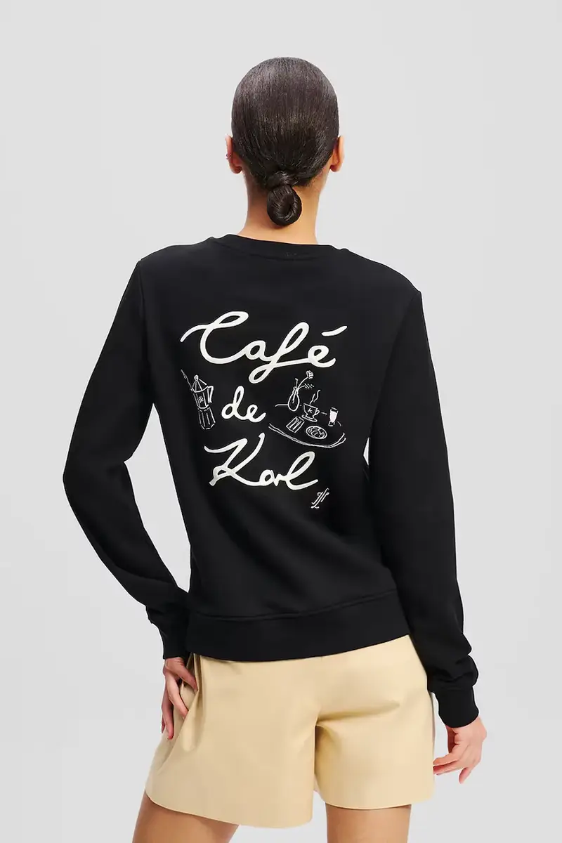 felpa in cotone donna colore nero A2W20056 miniatura 2