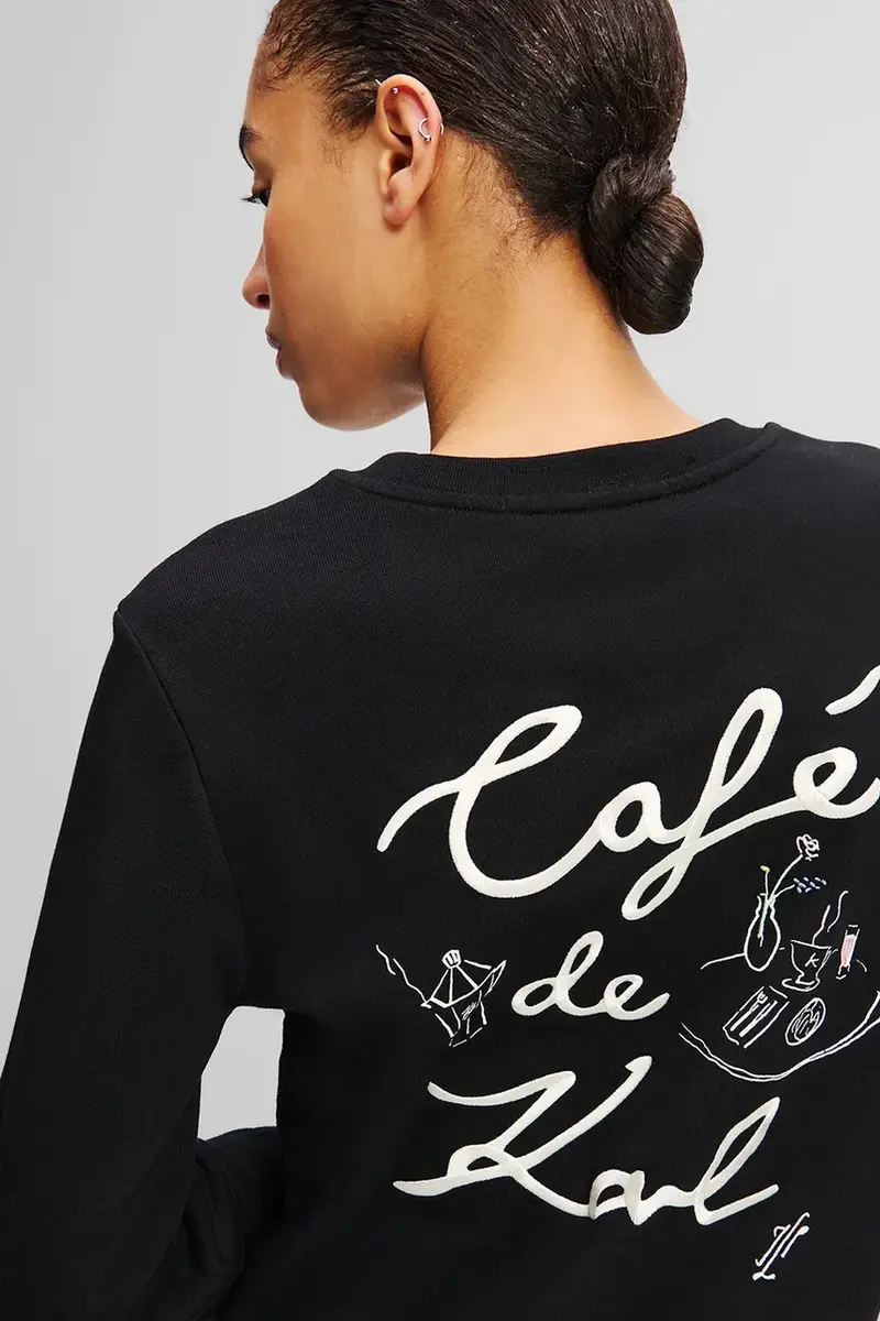 felpa in cotone donna colore nero A2W20056 miniatura 3