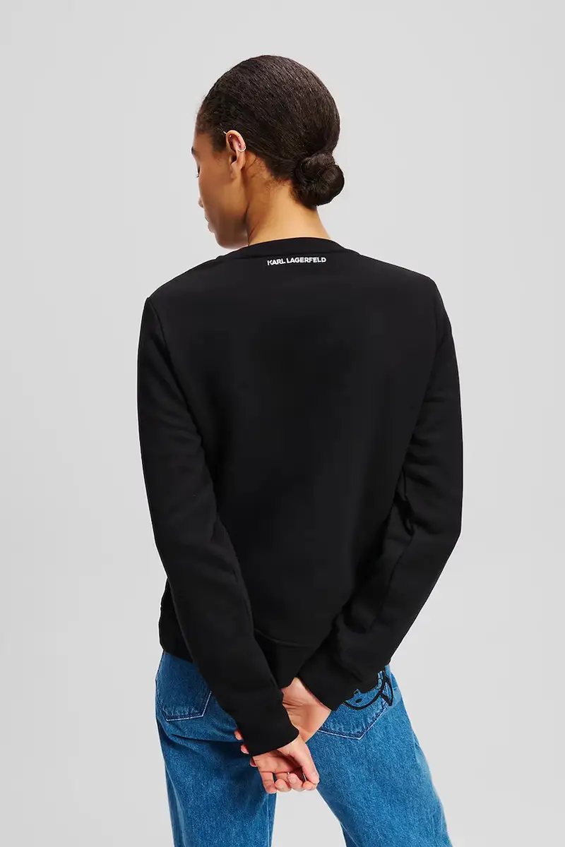 felpa in cotone donna colore nero A2W20071 miniatura 2