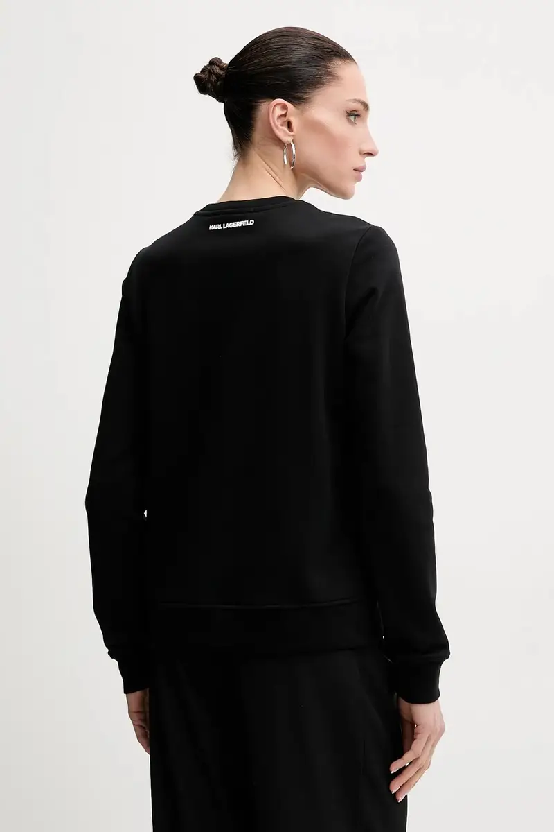 felpa in cotone donna colore nero A2W20076 miniatura 3