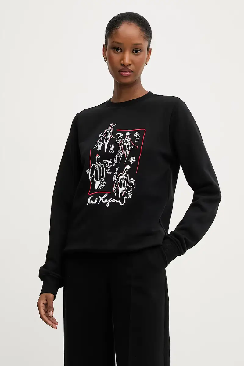 felpa in cotone donna colore nero A3W20065