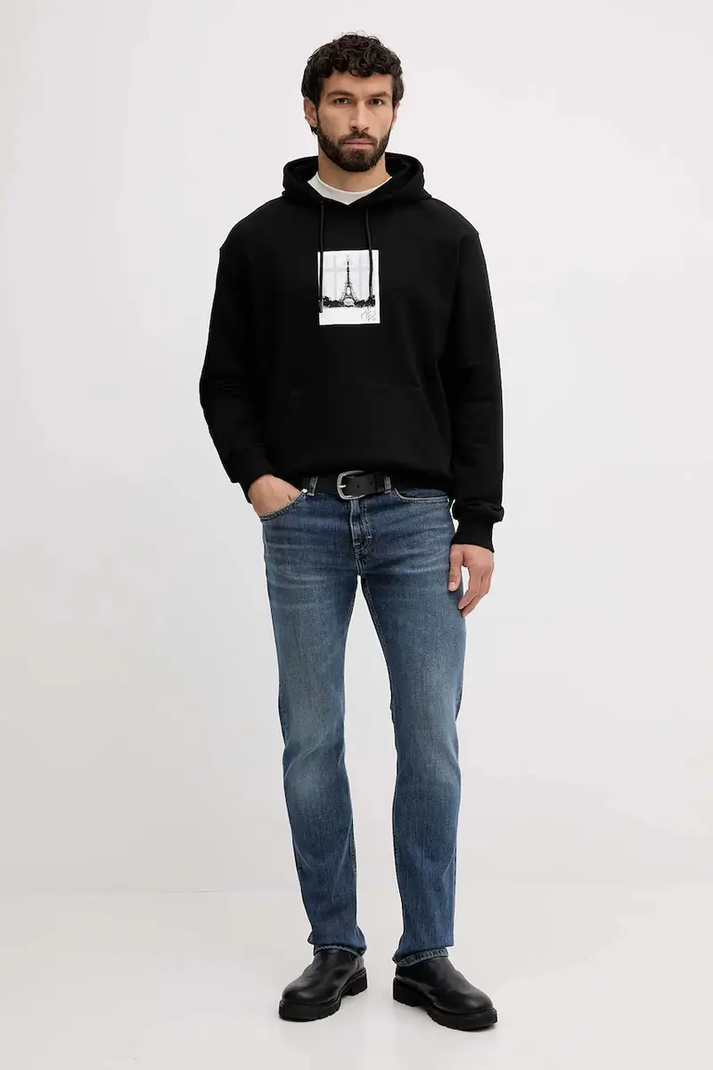 felpa in cotone Karl Lagerfeld x Paris Hilton uomo colore nero con cappuccio 554917.705420 miniatura 2