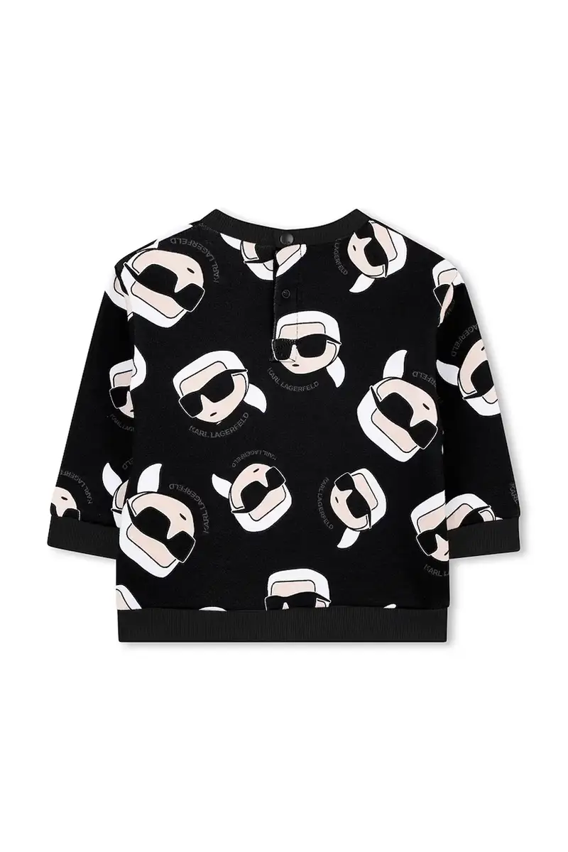 felpa in cotone neonato/a colore nero Z30666 miniatura 3