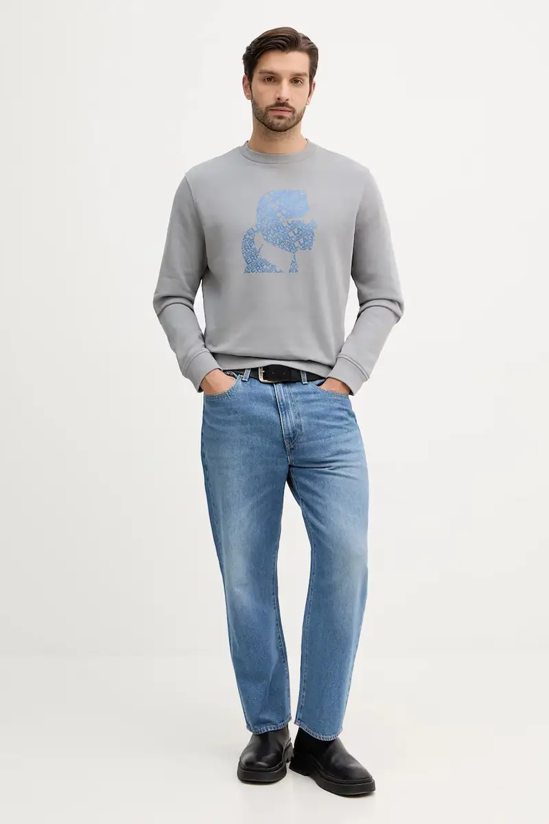 felpa in cotone uomo colore grigio 554917.705405 miniatura 2