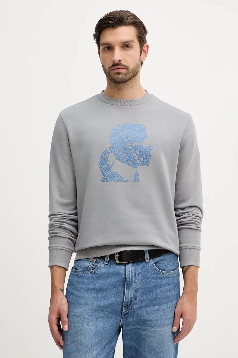 felpa in cotone uomo colore grigio 554917.705405