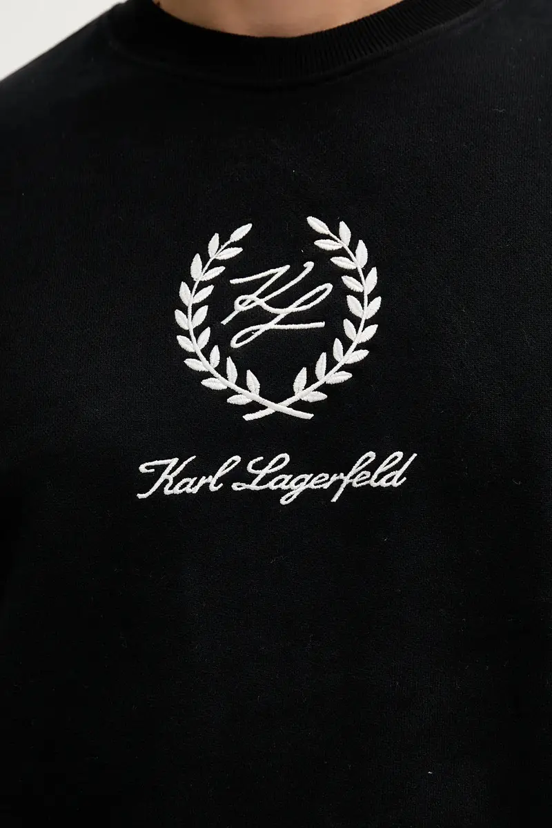 felpa in cotone uomo colore nero con applicazione A3M44001 miniatura 5