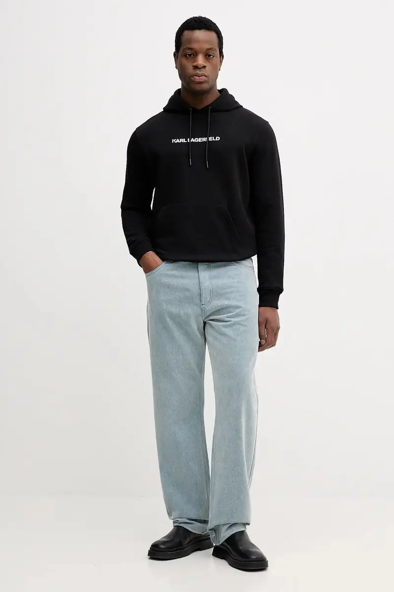 felpa in cotone uomo colore nero con cappuccio 554917.705404 miniatura 2