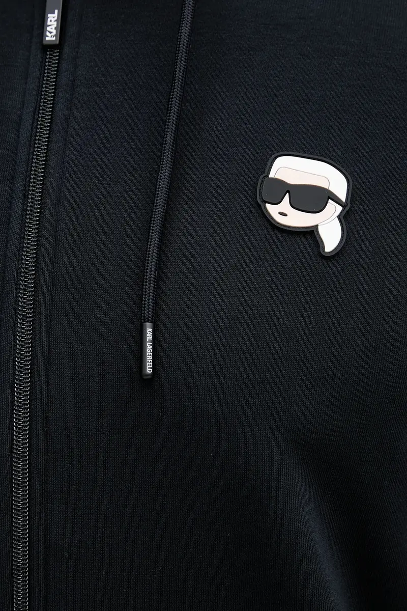 felpa uomo colore blu navy con cappuccio con applicazione 554910.705045 miniatura 5