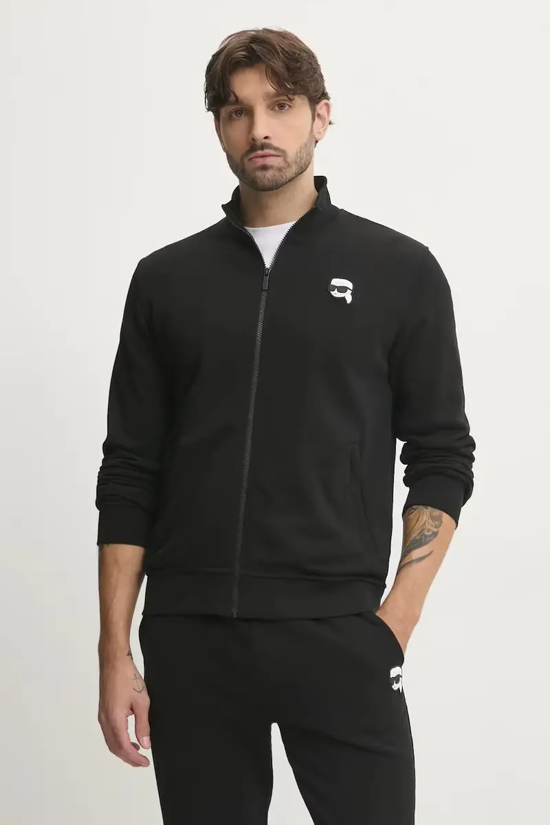 felpa uomo colore nero con applicazione 500900.705712