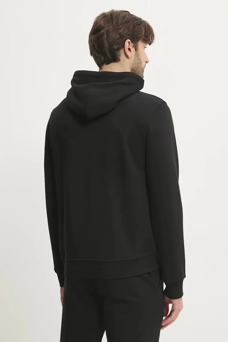 felpa uomo colore nero con cappuccio con applicazione 500900.705711 miniatura 3