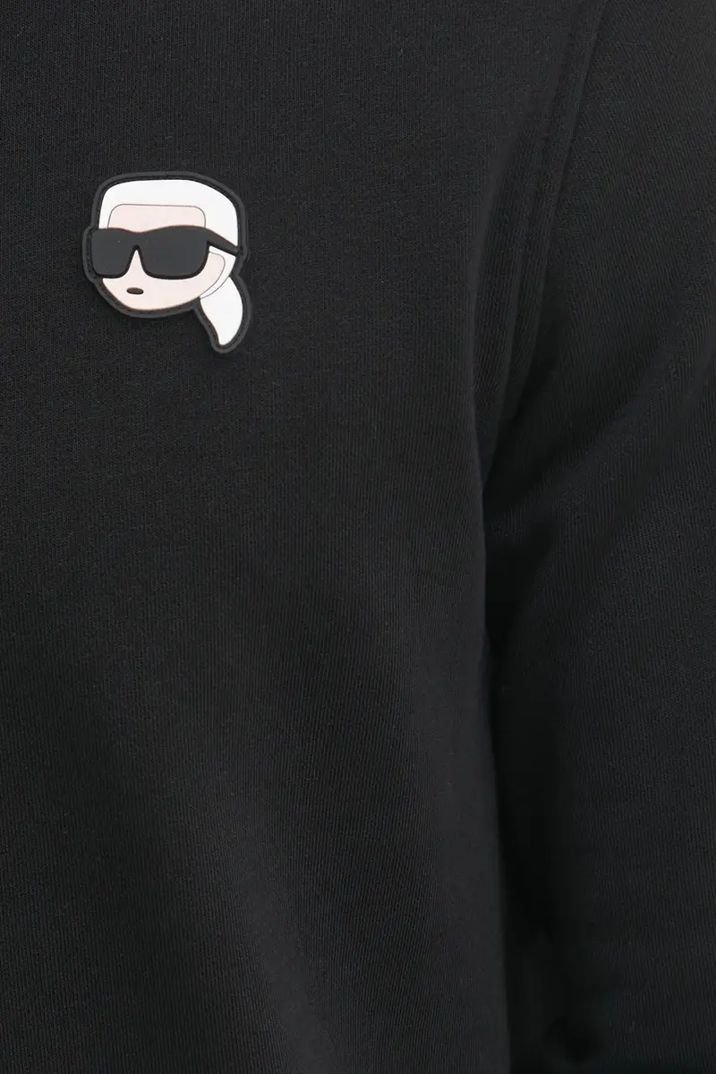 felpa uomo colore nero con cappuccio con applicazione 500900.705711 miniatura 5