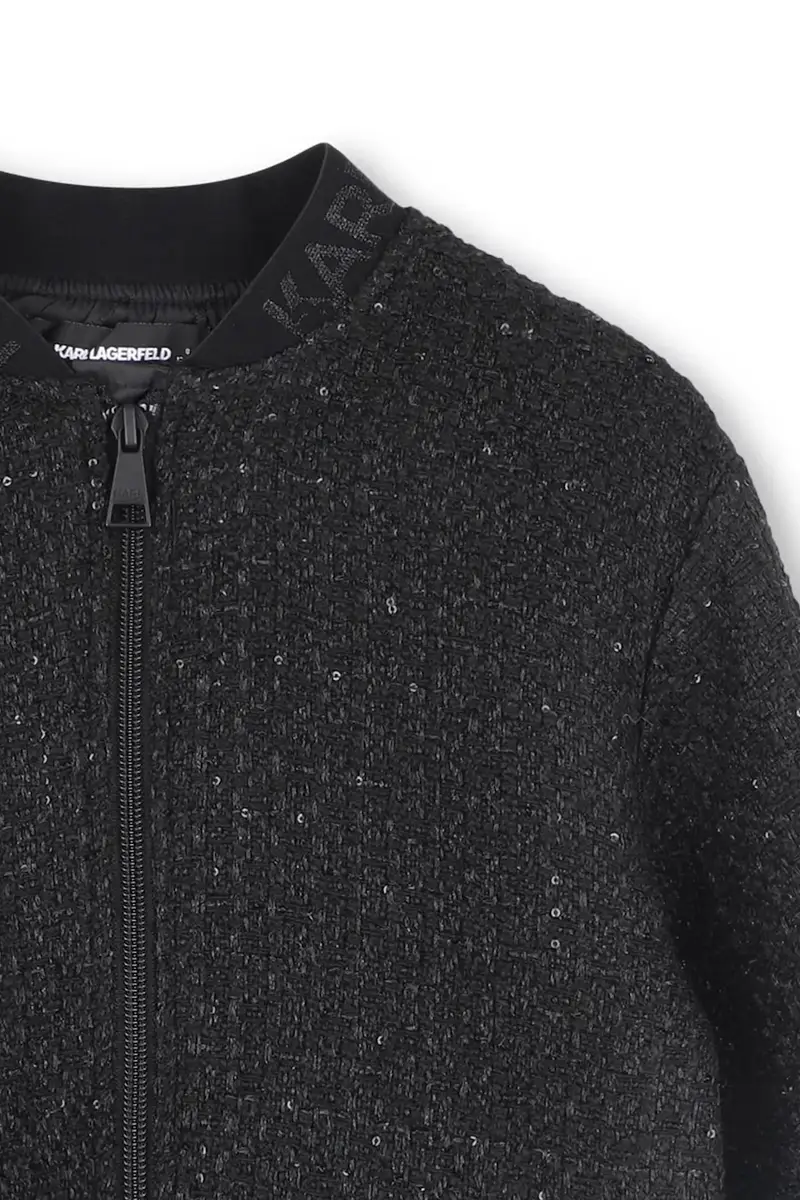 giacca bomber bambini colore nero Z30605 miniatura 3